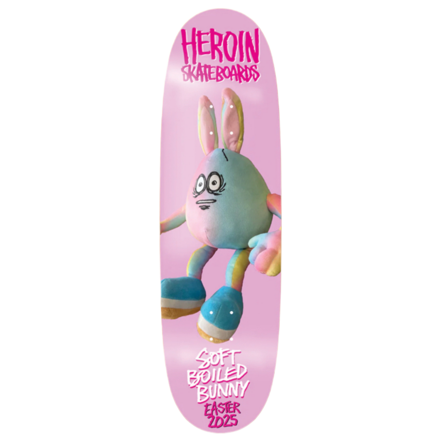 Heroin Soft Boiled Bunny 9.12" Egg Shaped Skateboard Deck
