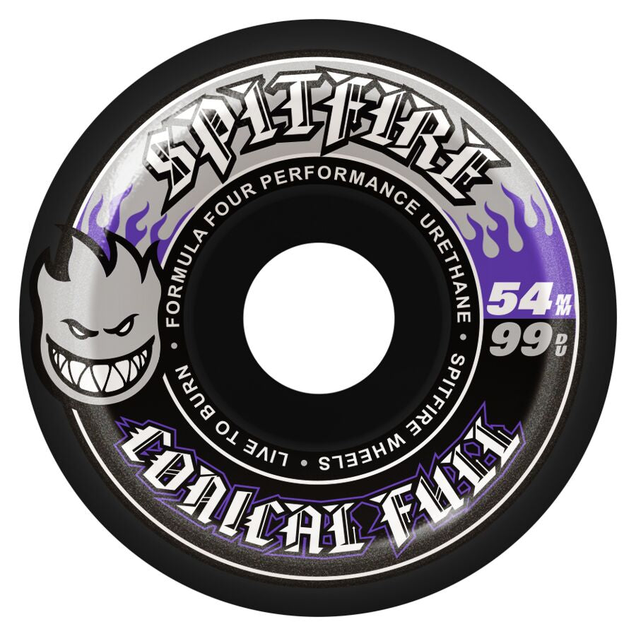 Spitfire Formula Four Conical Full Swirl 54mm 99a Skateboard Wheels
