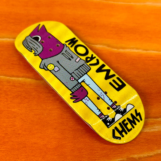 Chems “Emcrow” (Yellow Bottom Ply) Fingerboard Deck