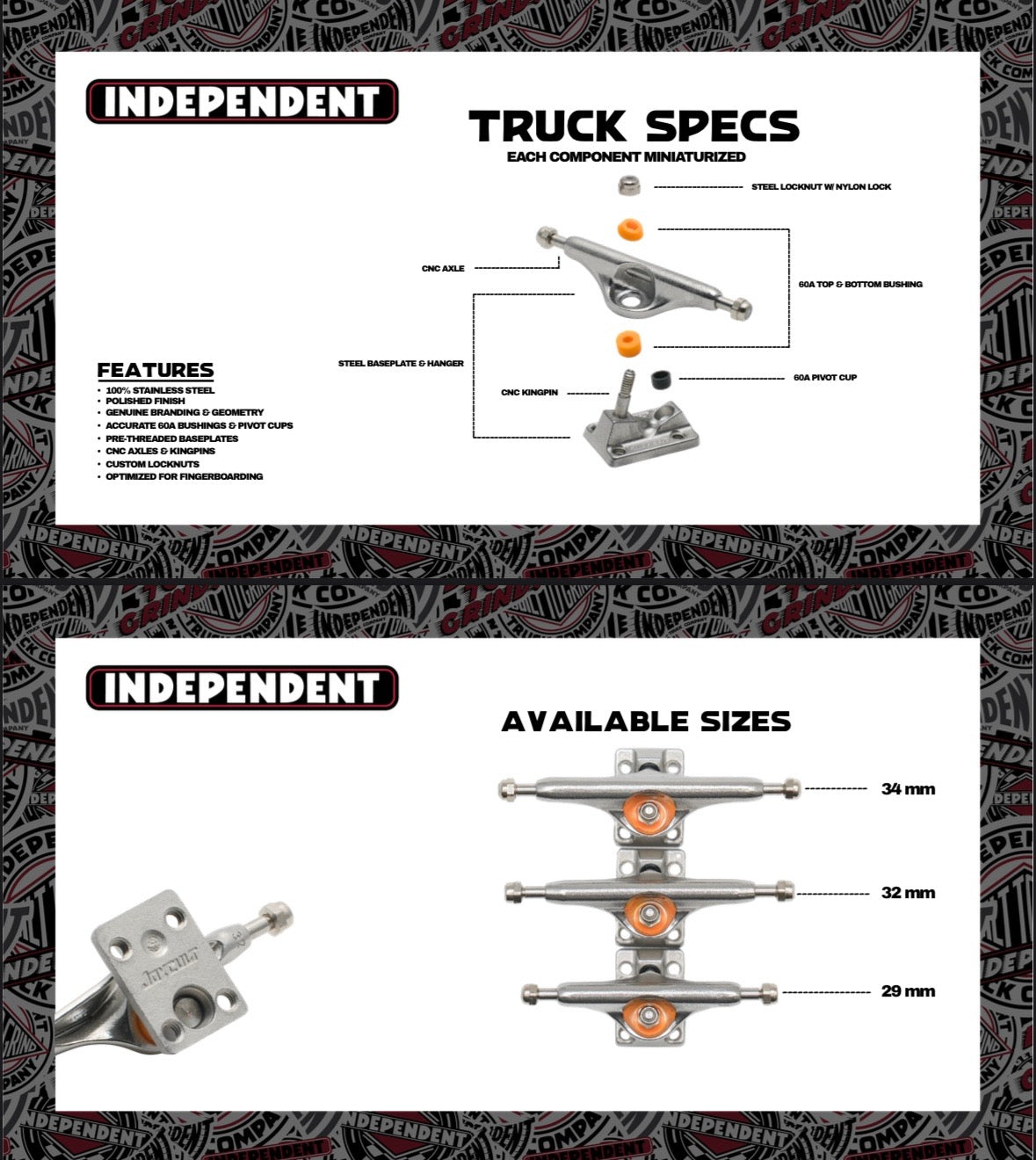 Joycult x Independent Stage II Fingerboard Trucks