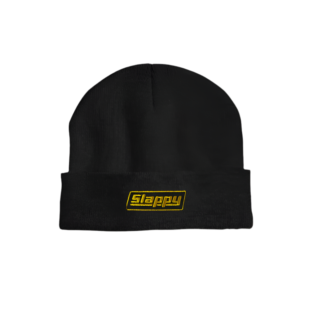 Slappy OG Logo Roll Up Black Beanie