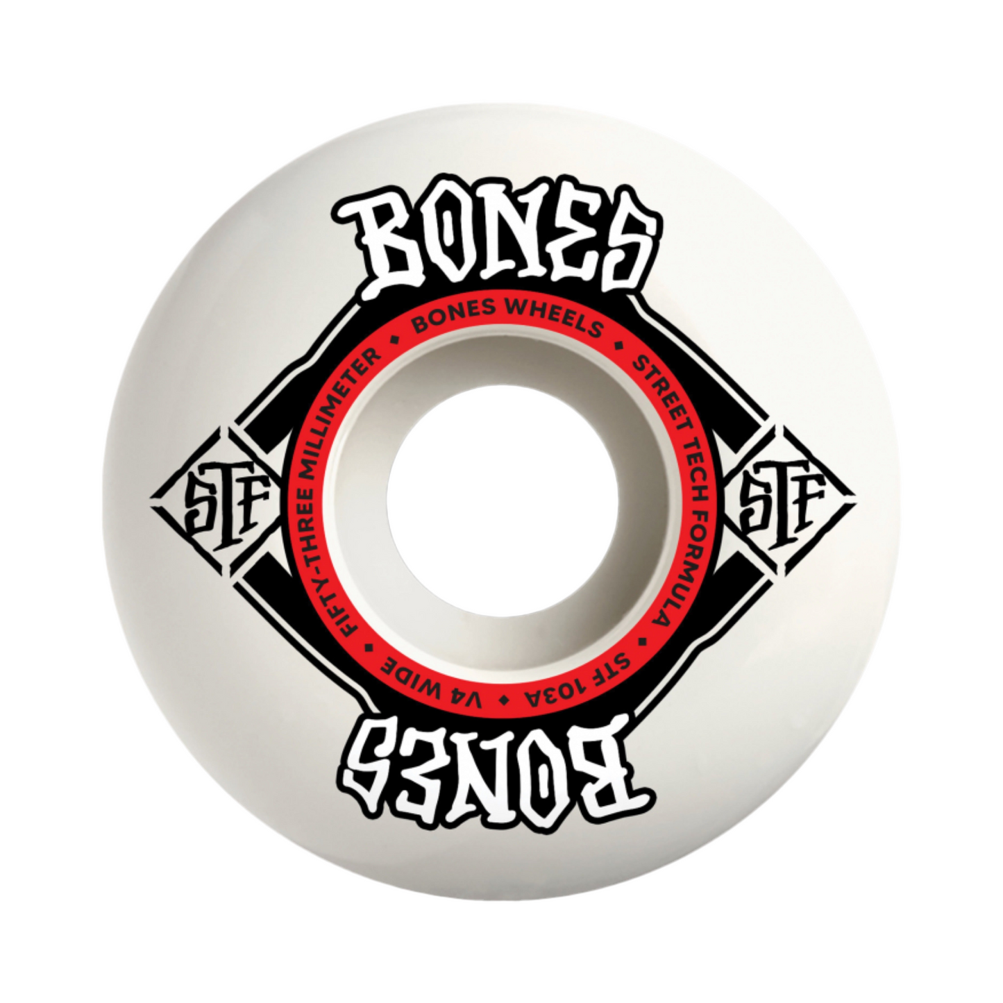 Bones STF V5 Square Logo 54mm 103a Skateboard Wheels