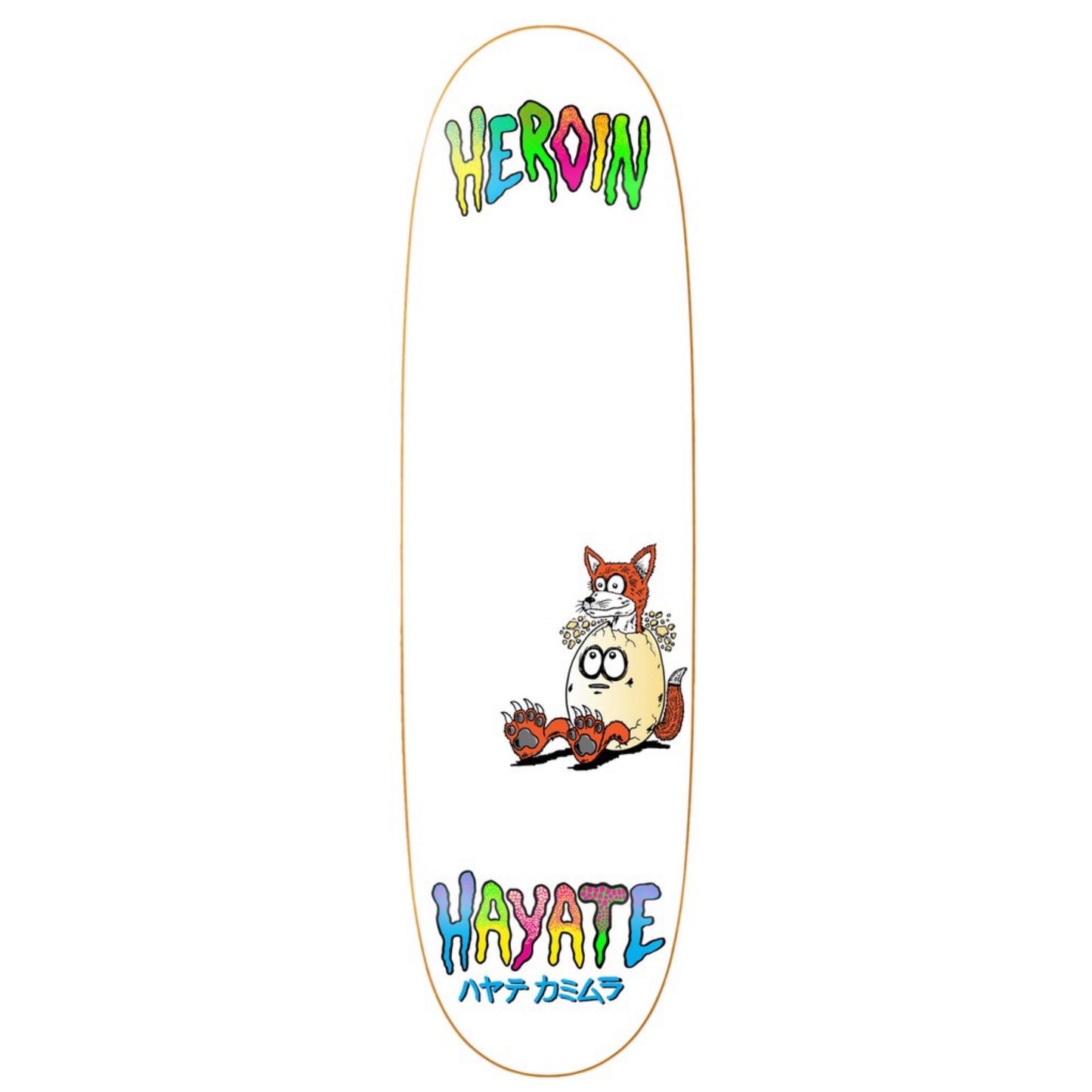Heroin Hayate Fox Egg 8.75" Shaped Skateboard Deck