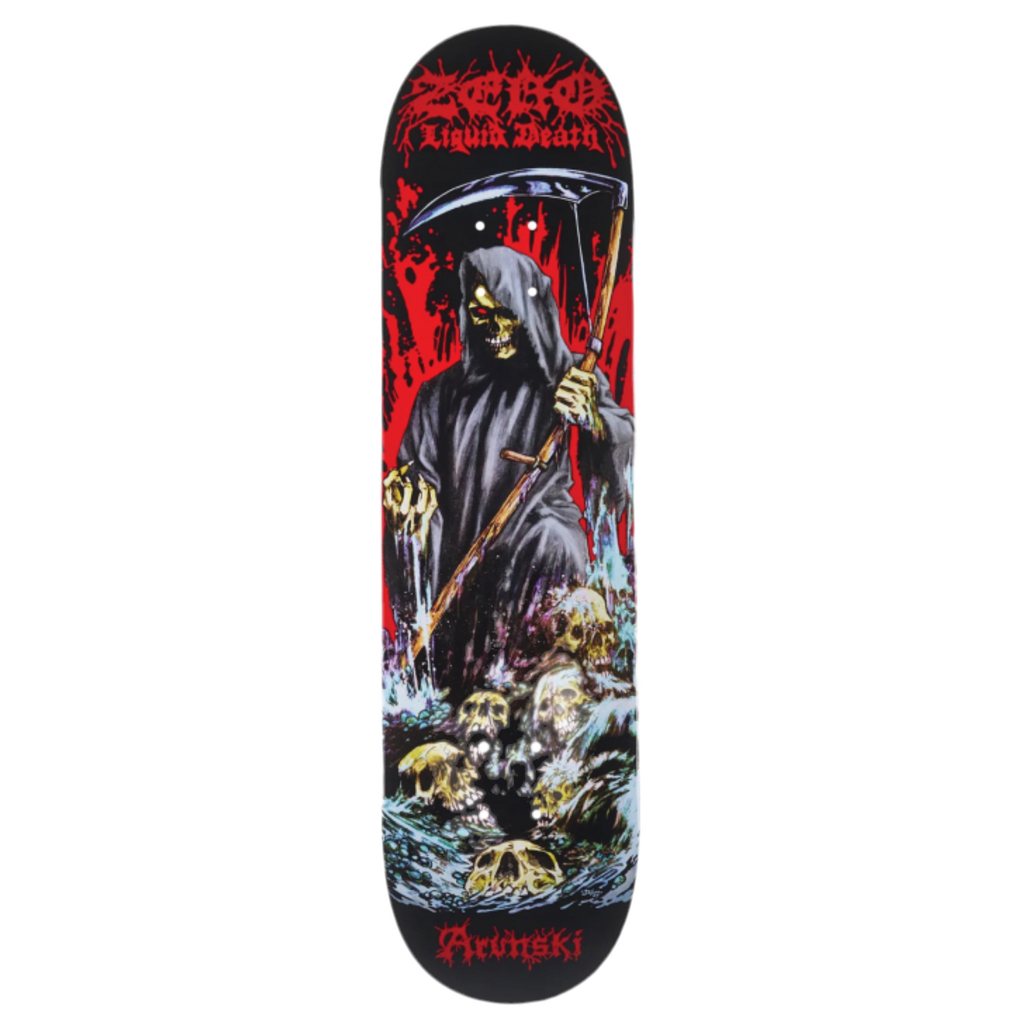 Zero Arunski Liquid Death 8.25" Skateboard Deck