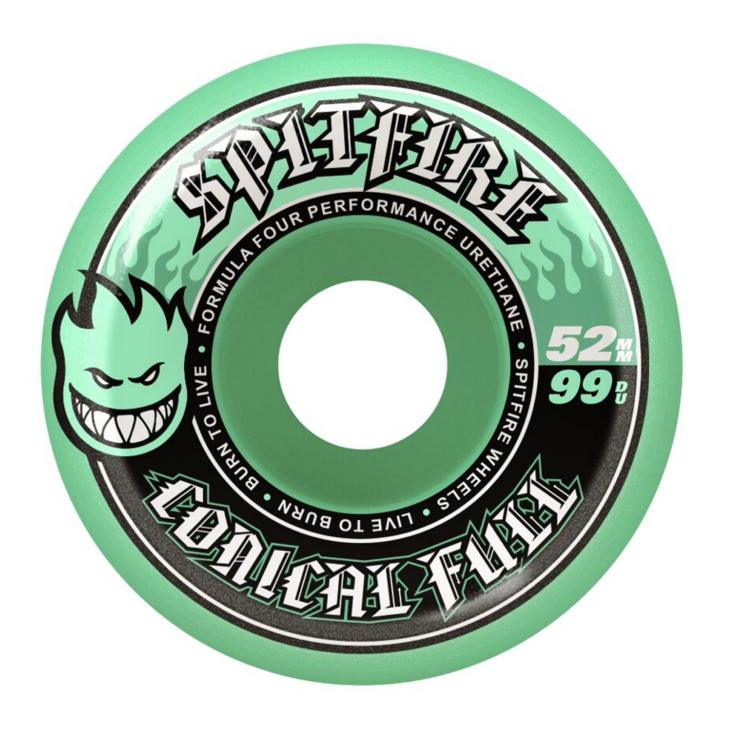 Spitfire Formula Four Conical Full Teal 52mm 99a Skateboard Wheels