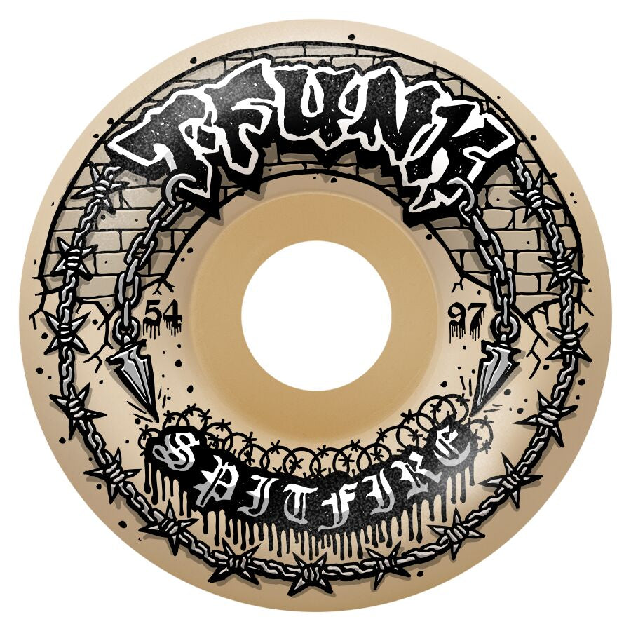 Spitfire Formula Four T-Funk Raw Radial Full 54mm 97a Skateboard Wheels