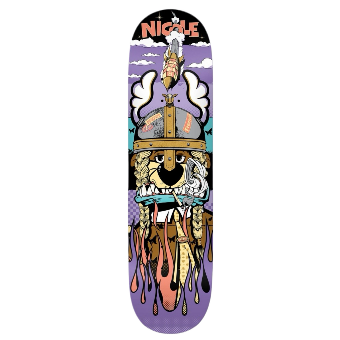 Real Nicole x D Face 8.06" Skateboard Deck
