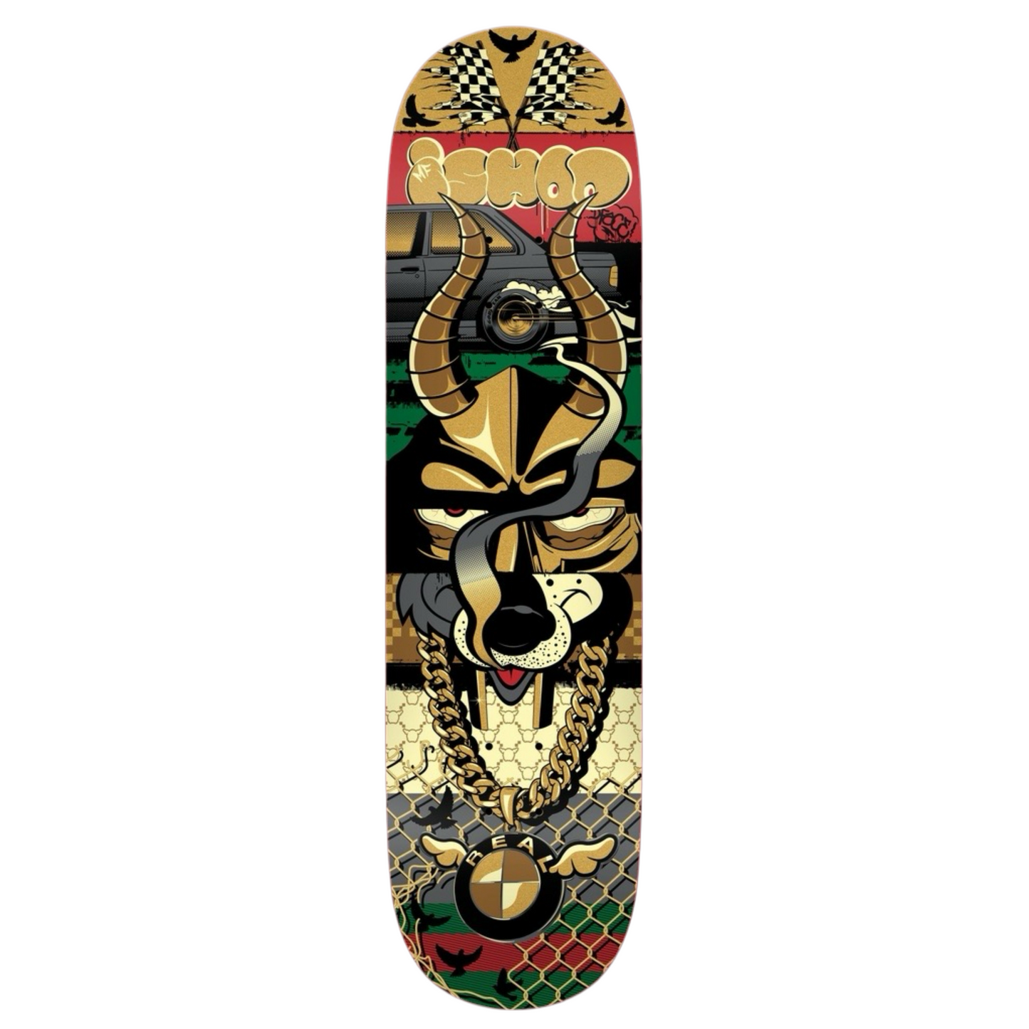 Real Ishod x D Face 8.25" Skateboard Deck