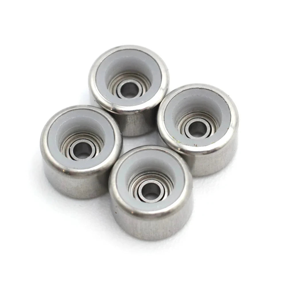 Flatface Stainless Steel White Core Fingerboard Wheels