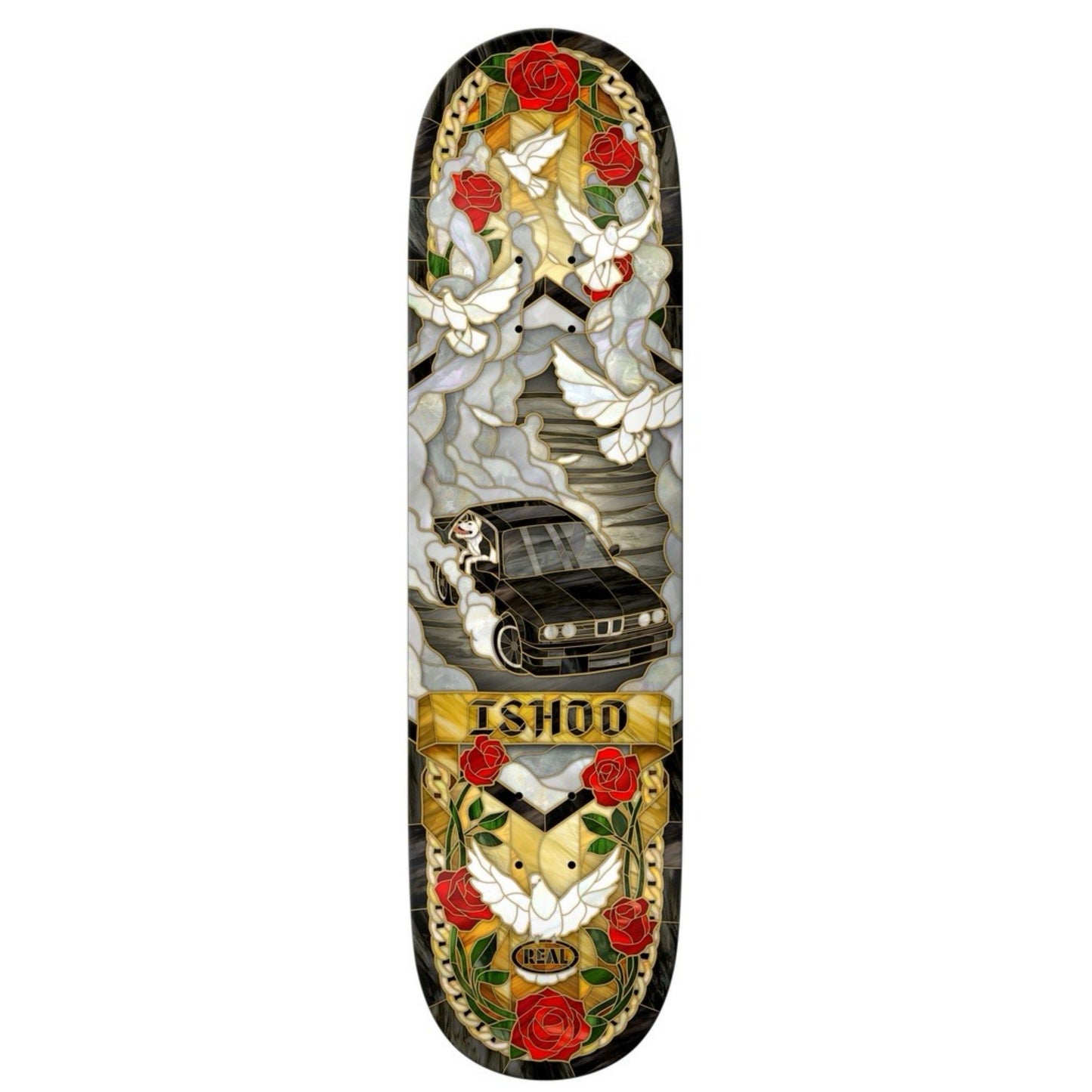 Real Ishod Cathedral 2 Symmetrical Twin Tail 8.25" Skateboard Deck