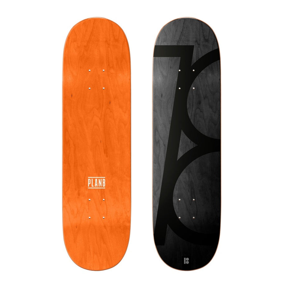Plan B Team Slanted Mini Black 8.0" Twin Tail Skateboard Deck