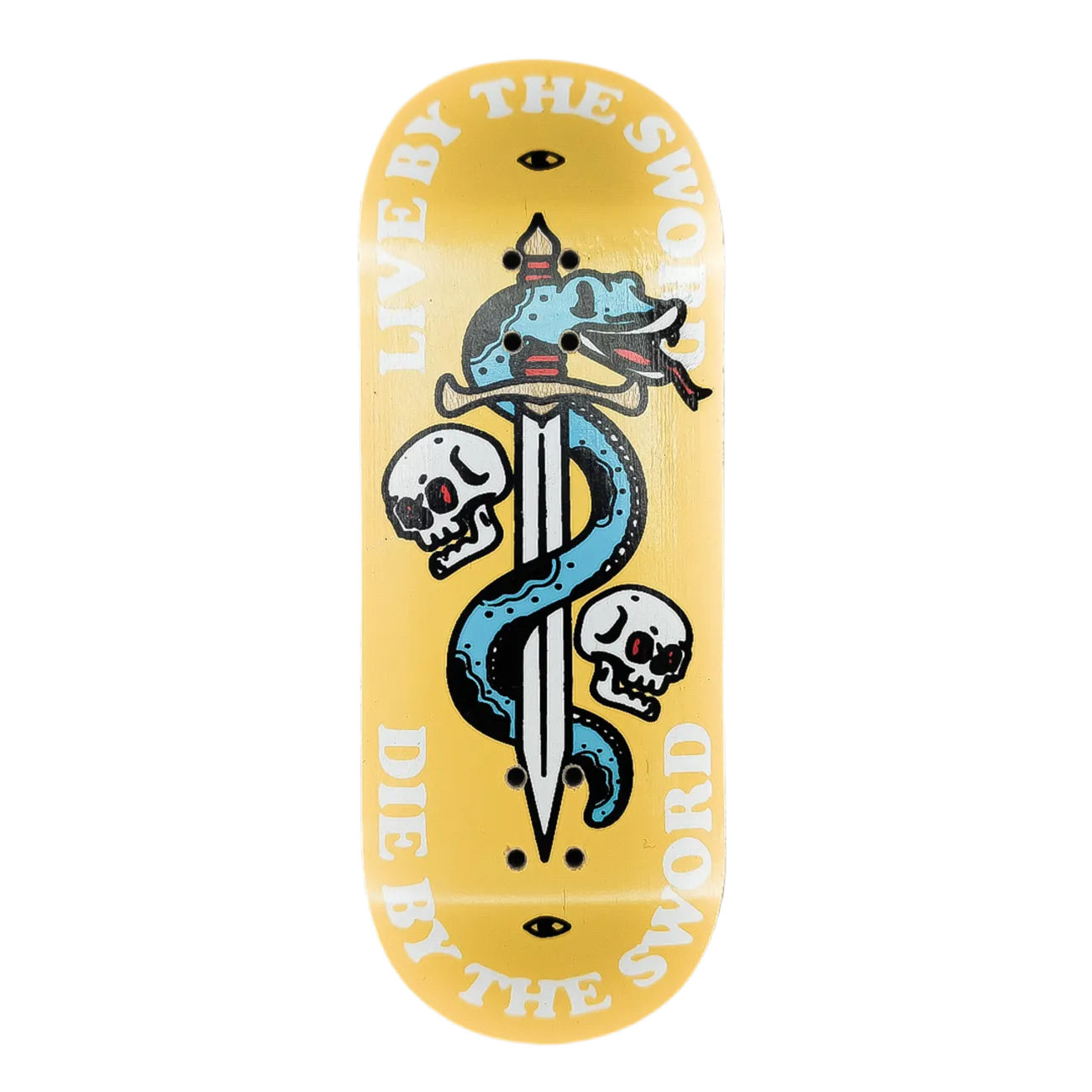 Spark High Mold Live & Die Yellow Fingerboard Deck