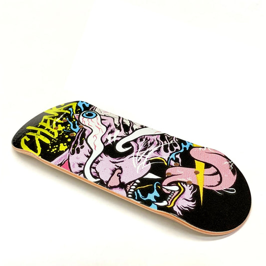 Chems Purple "Melted" Fingerboard Deck