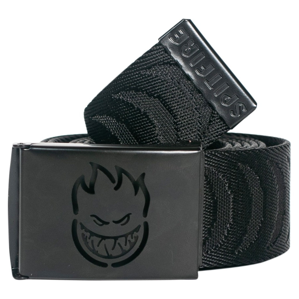 Spitfire Bighead Cutout Black Jacquard Belt