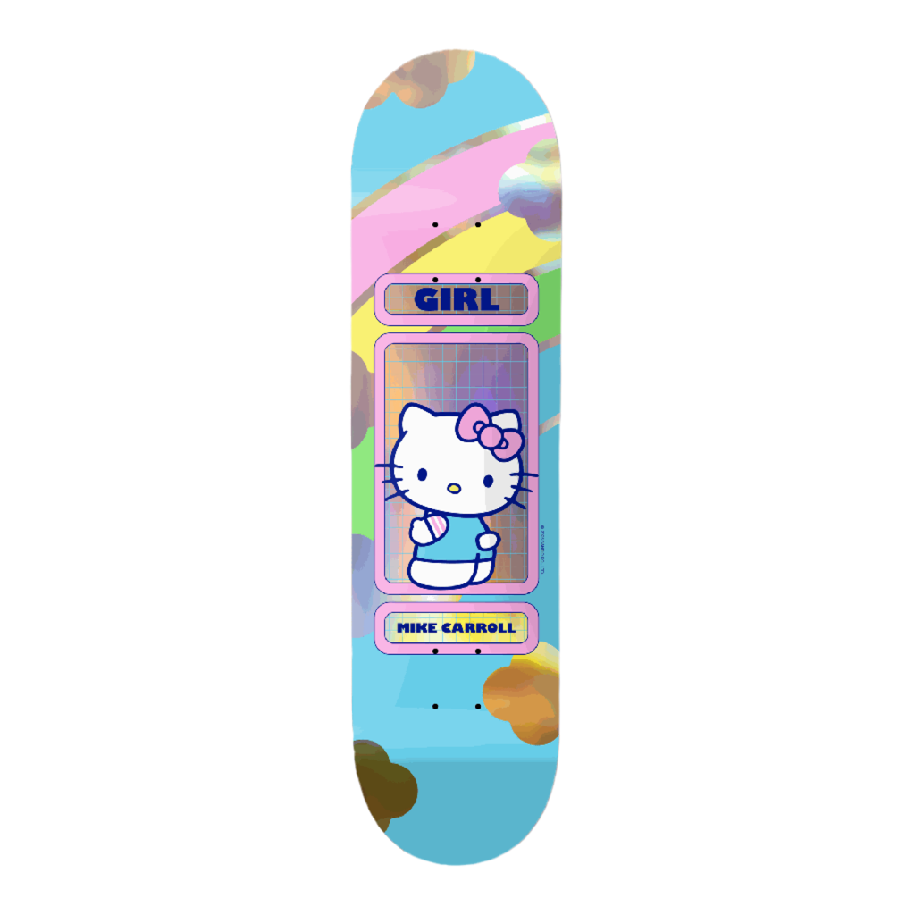 Girl Carrol Hello Kitty Rainbow Edition 8.5" Skateboard Deck