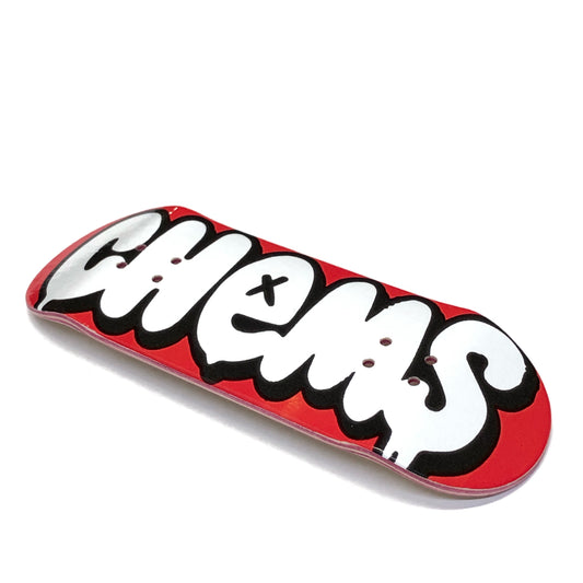 Chems Red "Bubbles" Fingerboard Deck