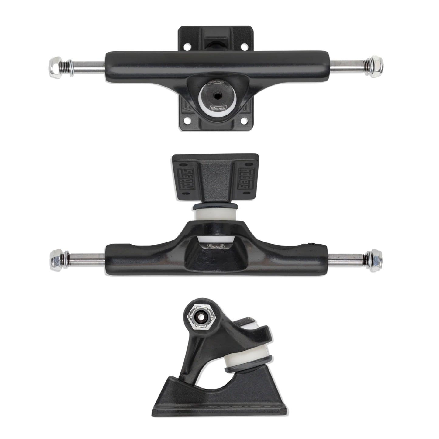 Slappy ST1 Inverted Hollow Light Ultra Low Kingpin Light Matte Black Skateboard Trucks