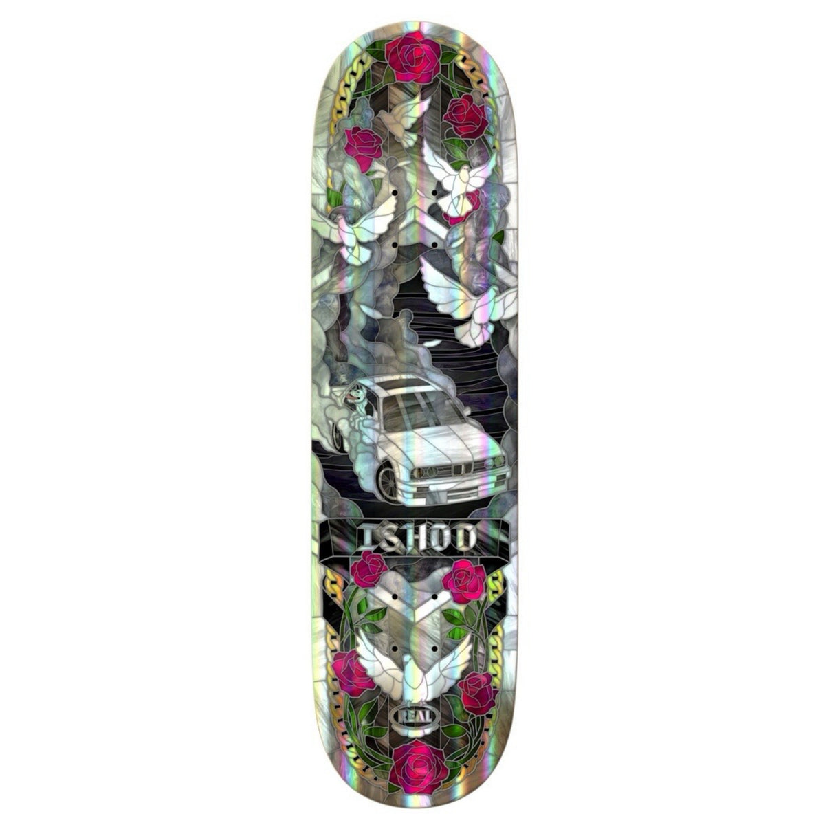 Real Ishod Holo Foil Cathedral Symmetrical Twin Tail 8.3" Skateboard Deck