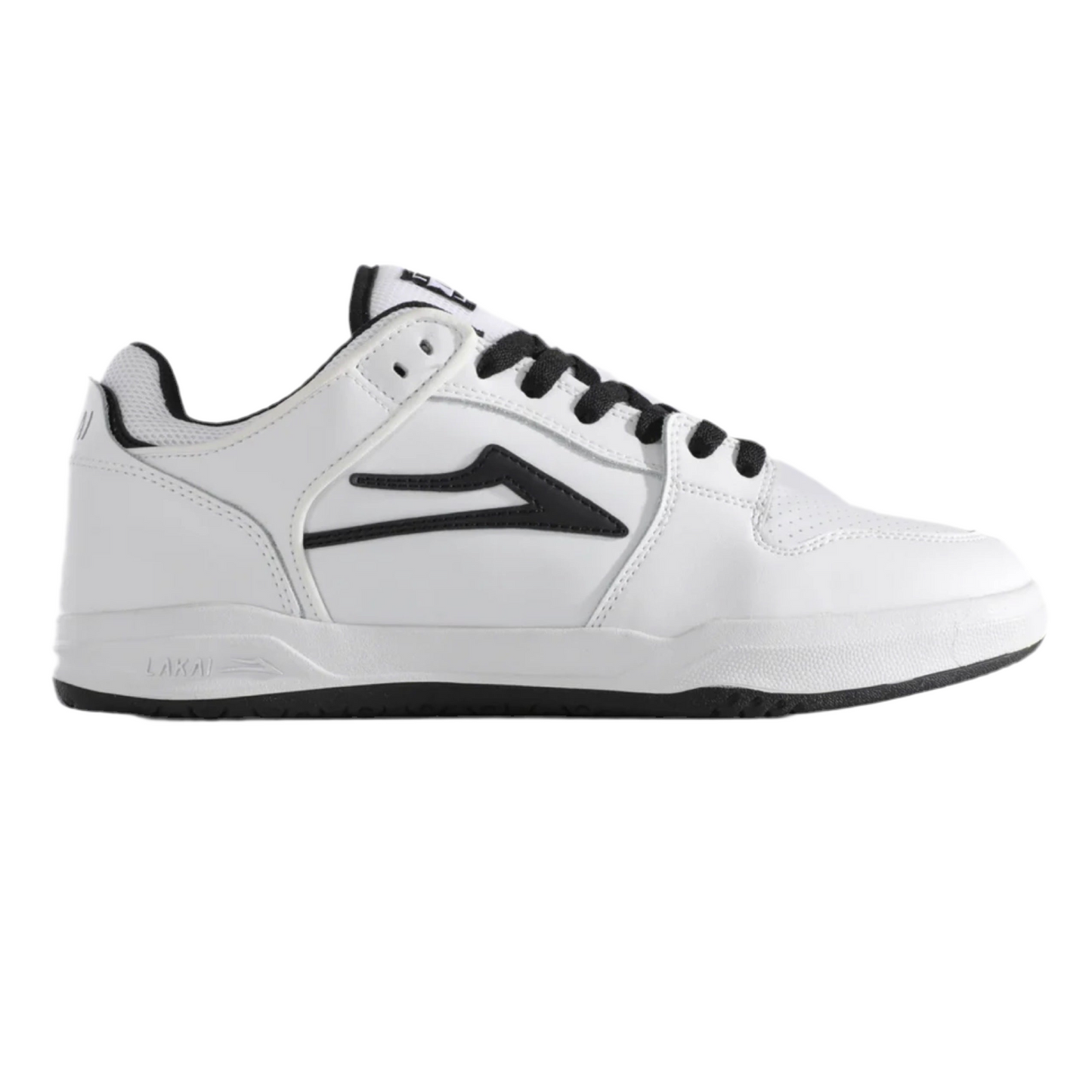Lakai Telford Low “White/Black Leather” Skateboard Shoes