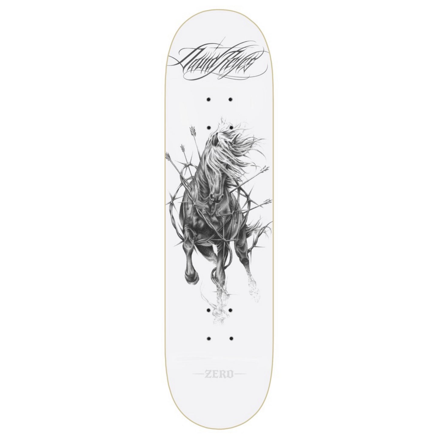 Zero Reyes Wild Heart White 8.25" Skateboard Deck