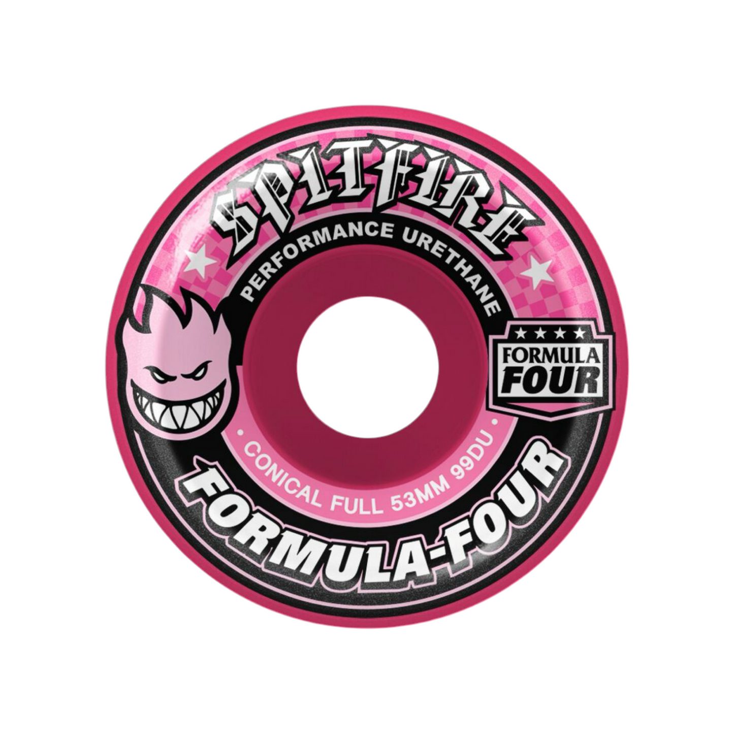 Spitfire Formula Four Conical Full 53mm 99a Pink Skateboard Wheels
