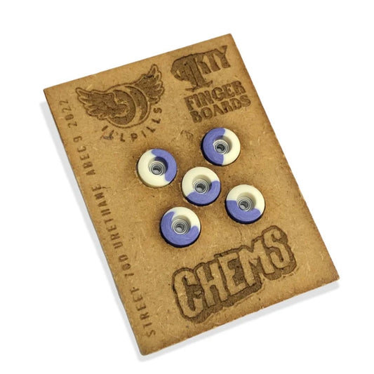 ILLPILLS Purple/White Urethane Fingerboard Wheels (Choose Size)