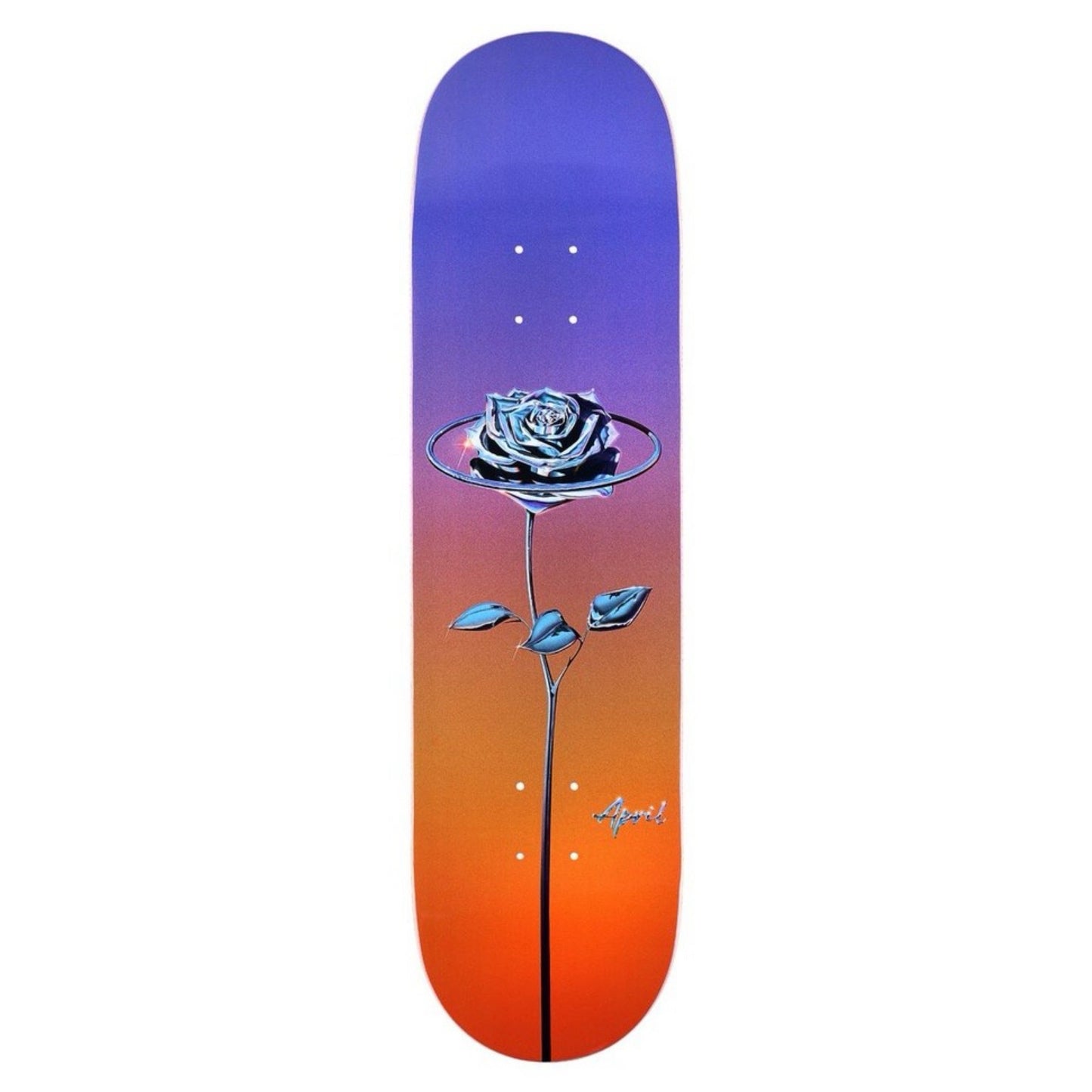 April Team Chrome Rose Colour 8.0" Skateboard Deck