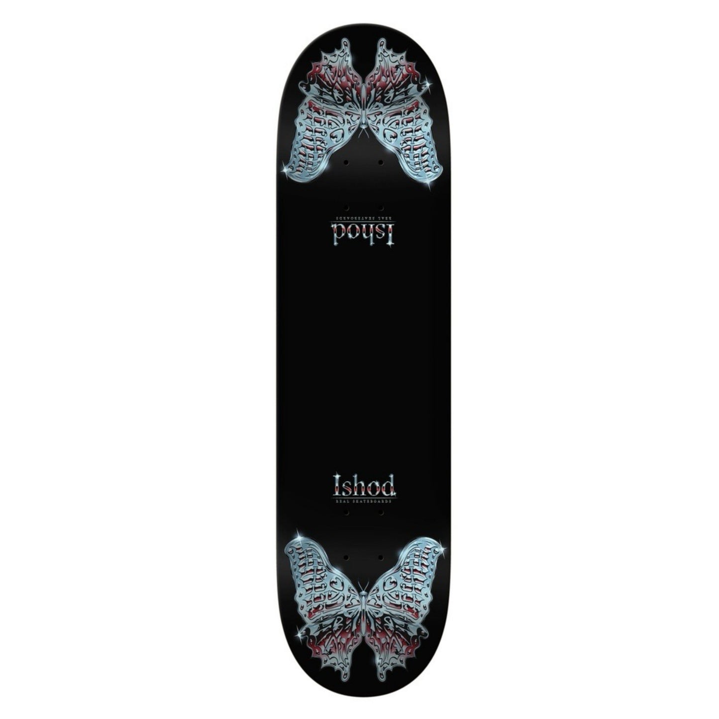 Real Ishod Mariposa Redux Black DBX 8.30" Twin Tail Skateboard Deck