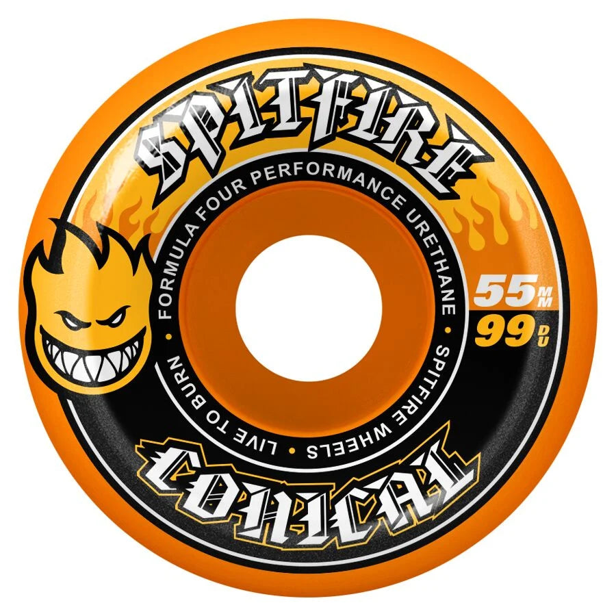 Spitfire Formula Four Conical Orange 55mm 99a Skateboard Wheels