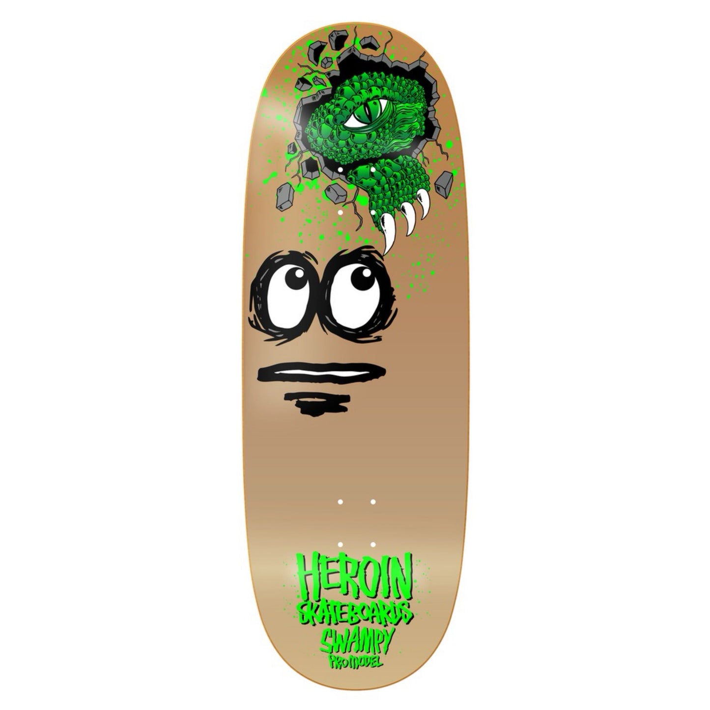 Heroin Swampy Egg 11.0" Shaped Skateboard Deck