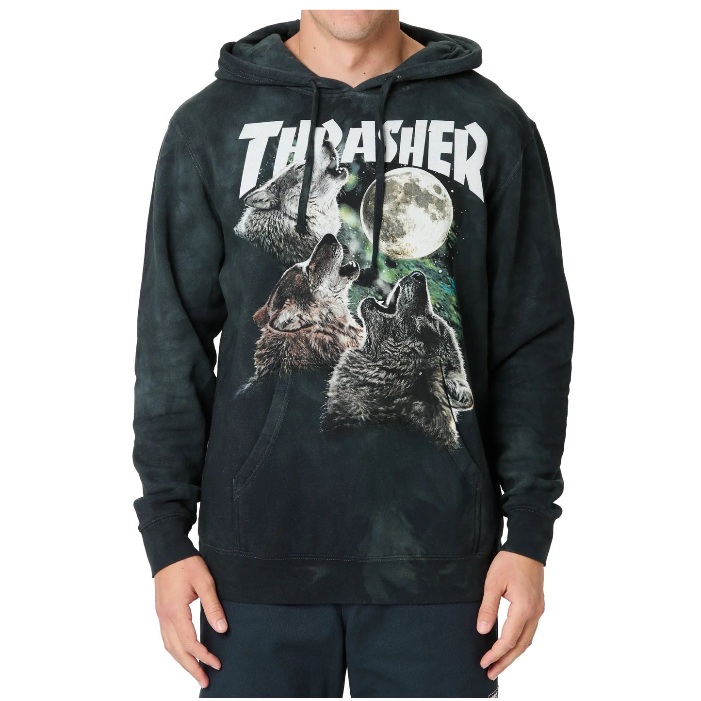 Thrasher x Mountain Wolves Treated Black Hoodie