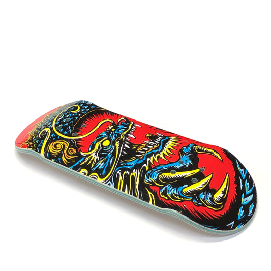 Chems Red "Blue Dragon" Fingerboard Deck