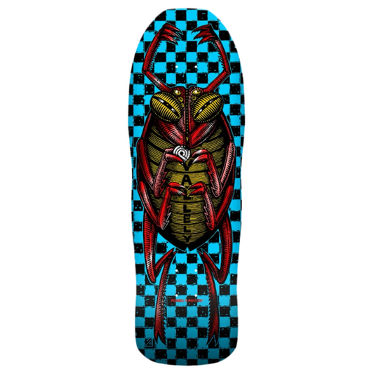 Powell Mike Vallely Bug Blue/Red Foil 10.0" Shaped Skateboard Deck