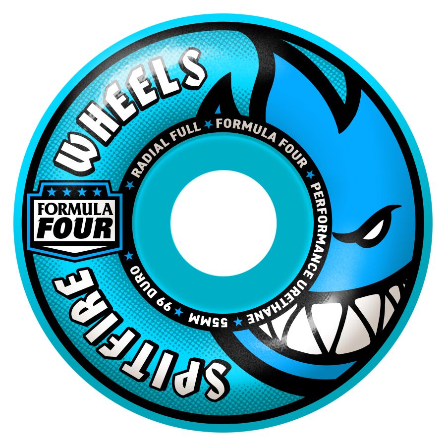 Spitfire Formula Four Radial Full Blue 55mm 99a Skateboard Wheels