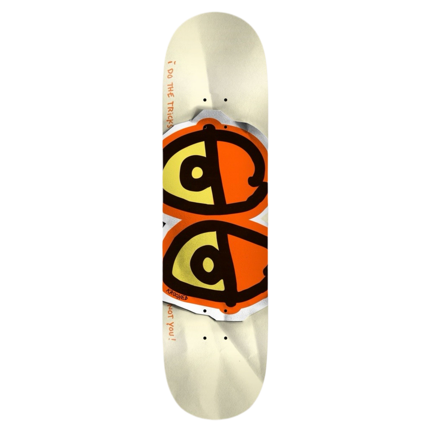 Krooked Team DBX Eyes Bright Orange 8.5" Skateboard Deck