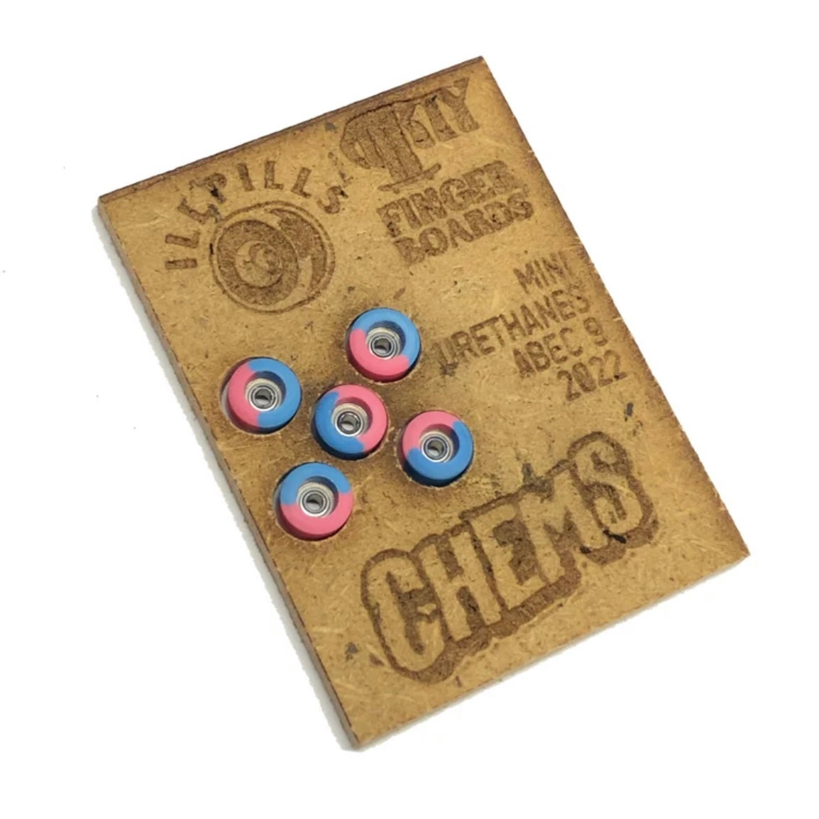 ILLPILLS Pink/Blue Urethane Fingerboard Wheels (Choose Size)