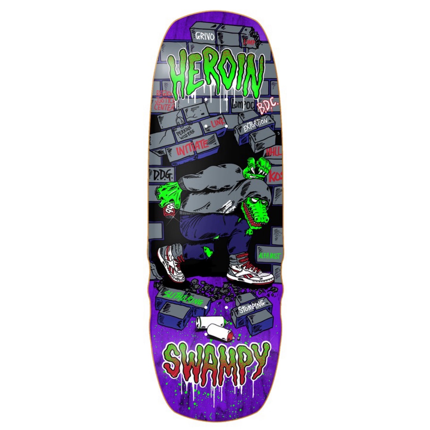 Heroin Swampy’s Stomp 10.5" Shaped Skateboard Deck