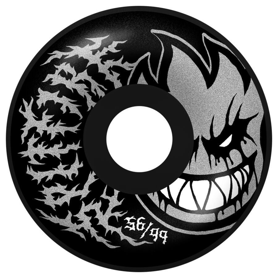 Spitfire Formula Four Radial Full Deathmask 2 Black 56mm 99a Skateboard Wheels