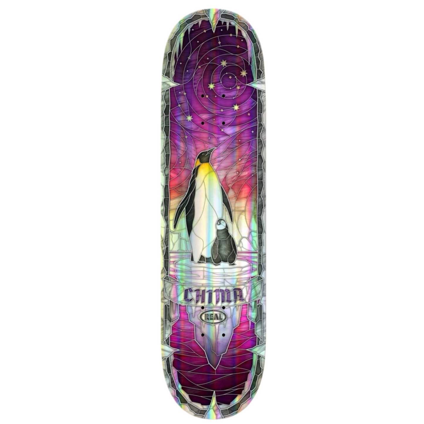 Real Chima Holo Rainbow Cathedral 8.25" Skateboard Deck