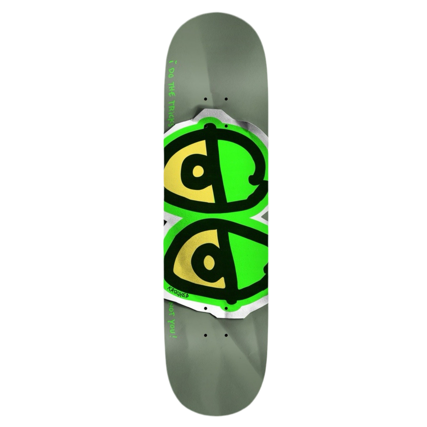 Krooked Team DBX Eyes Light Green 8.25" Skateboard Deck