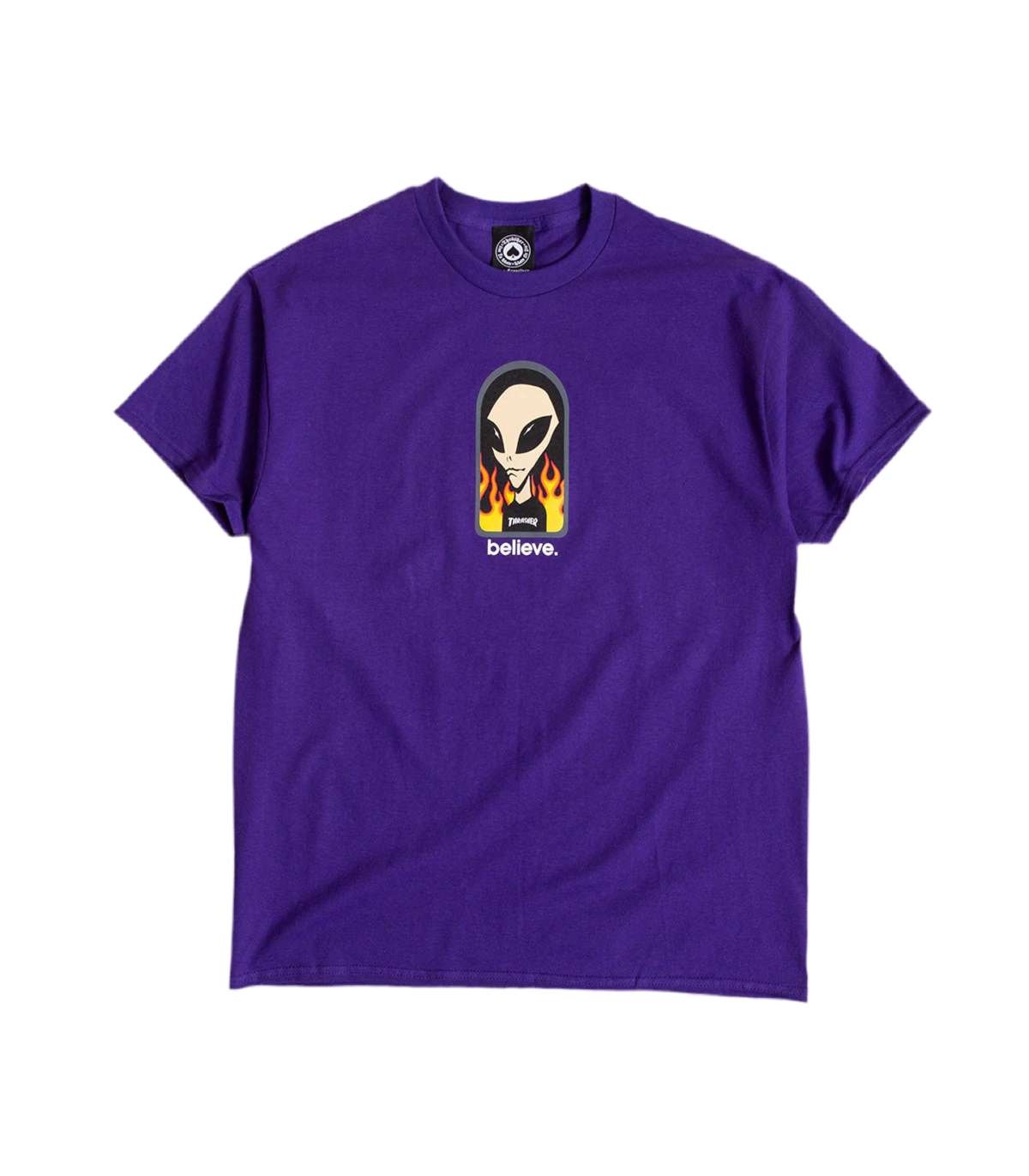 Thrasher x AWS Believe T-Shirt Purple