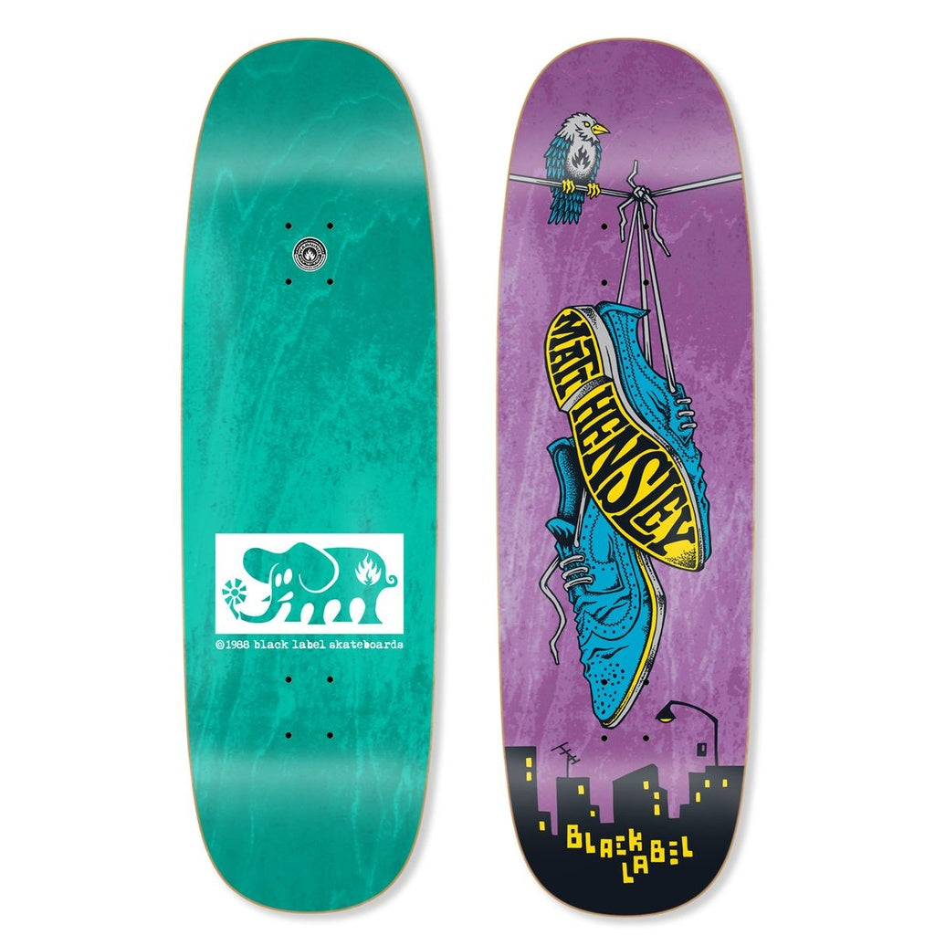Black Label Matt Hensley Wingtips 9.5" Tugboat Shaped Skateboard Deck