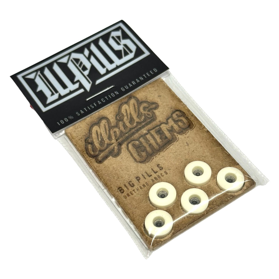 ILLPILLS Urethane White Fingerboard Wheels (Choose Size)