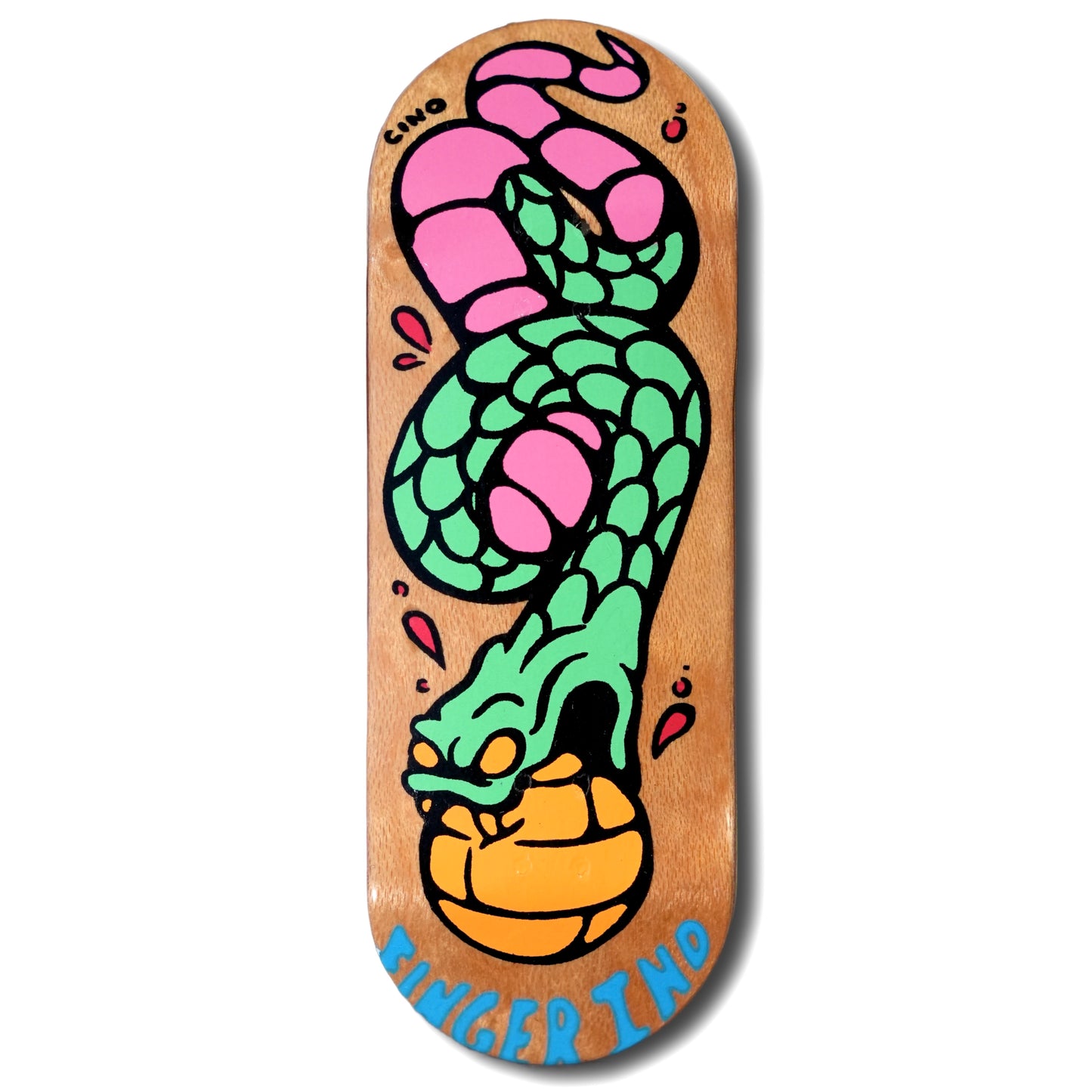 Finger Industries x Cino Snake 34mm Fingerboard Deck