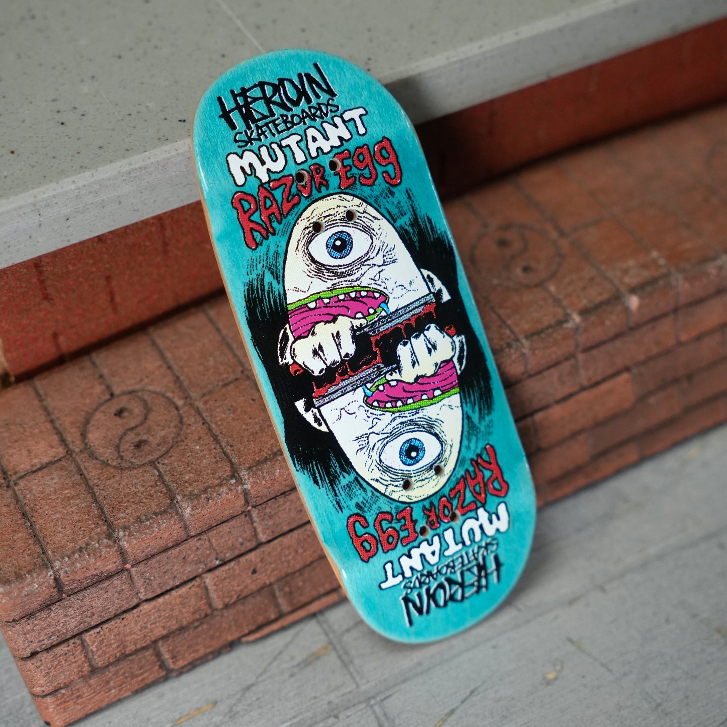 Chems X Heroin Mutant Razor Egg (Random Color Bottom Ply) Fingerboard Deck (CHOOSE SIZE)