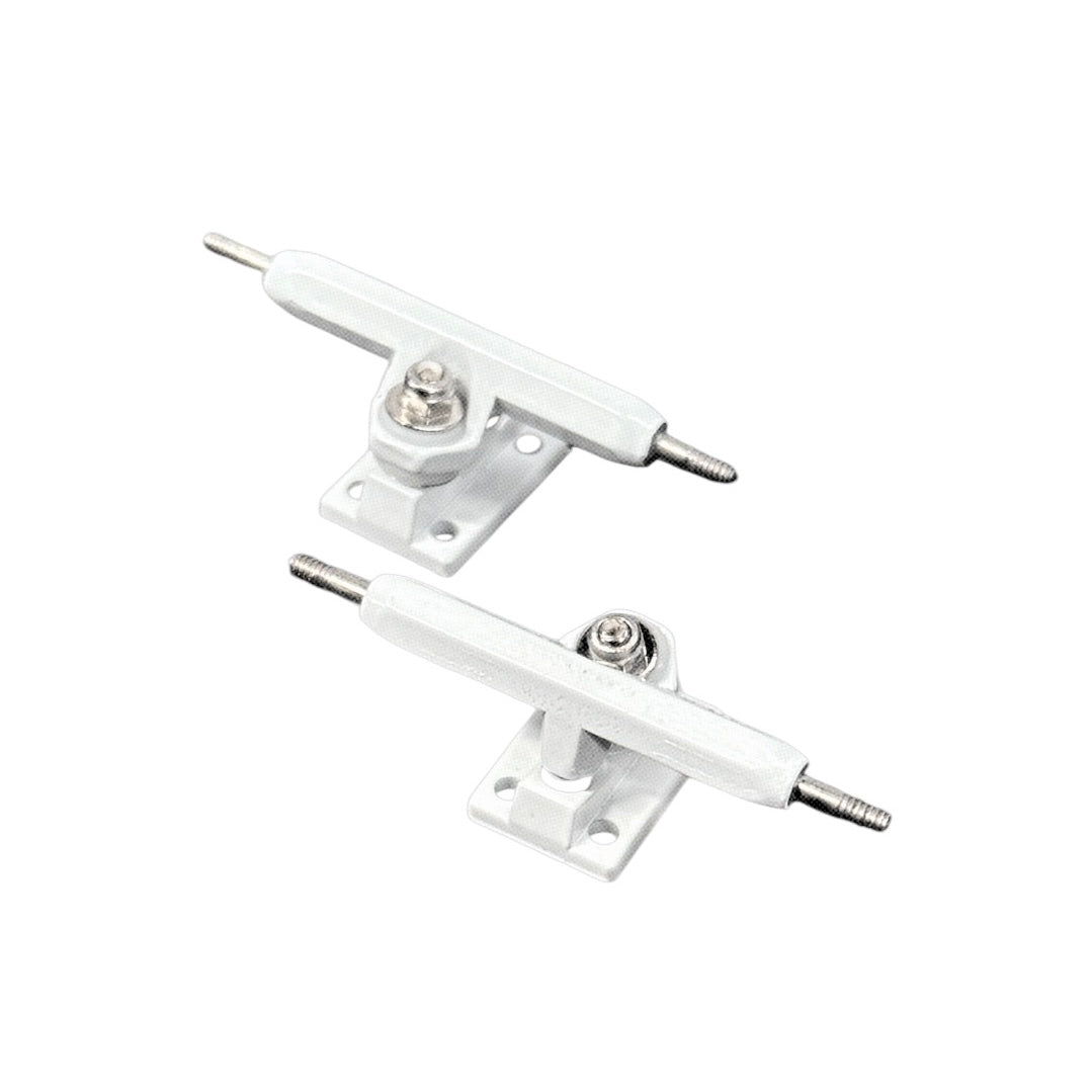 HEX TRUCKS White Fingerboard Trucks (CHOOSE SIZE)