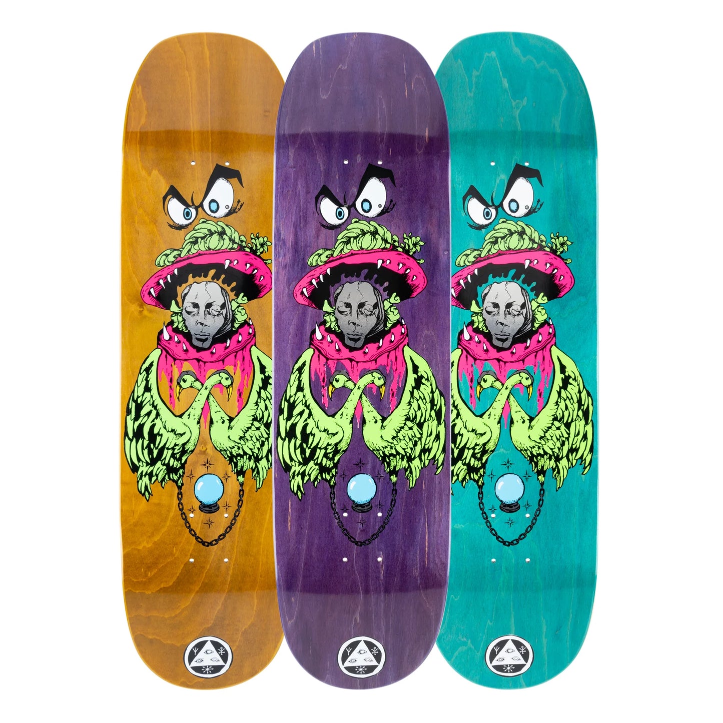 Welcome Victim of Time Bone on Moontrimmer 2.0 Skateboard Deck