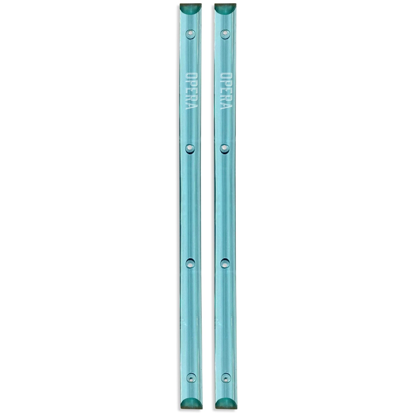Opera Blue Clear Skateboard Board Rails (14”)