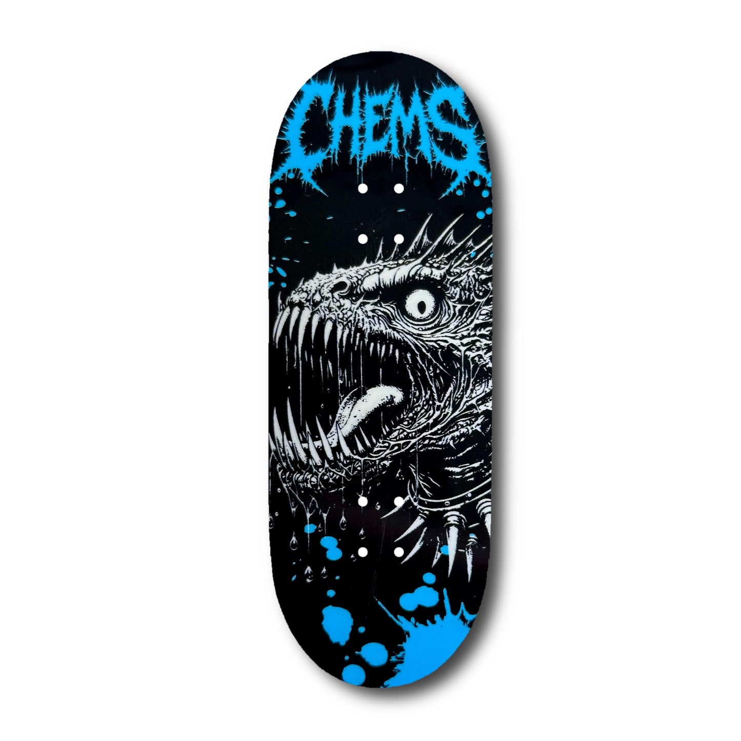 Chems Blue “Spike Sea Creature” Fingerboard Deck