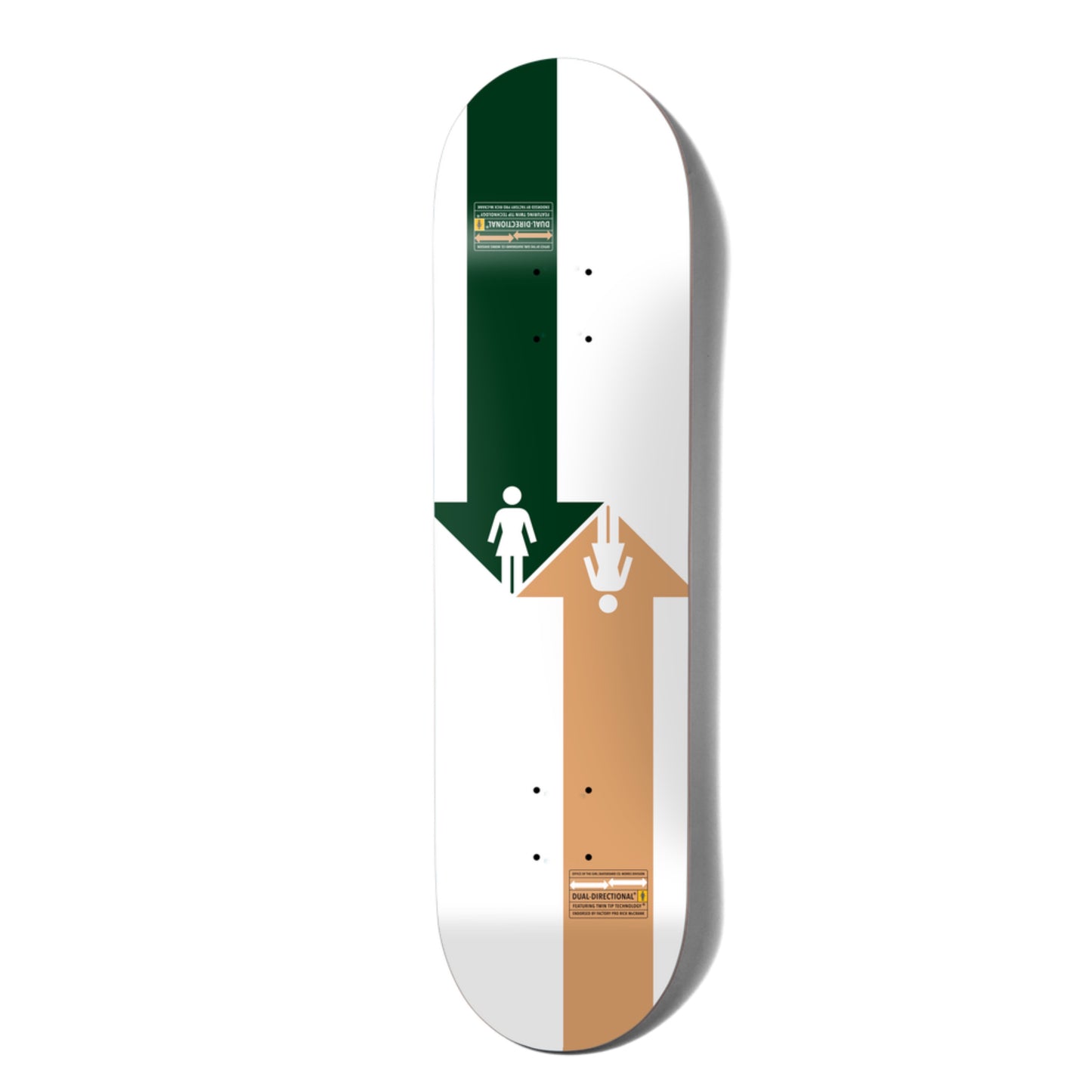 Girl McCrank Dual Directional 8.25" Symmetrical Skateboard Deck